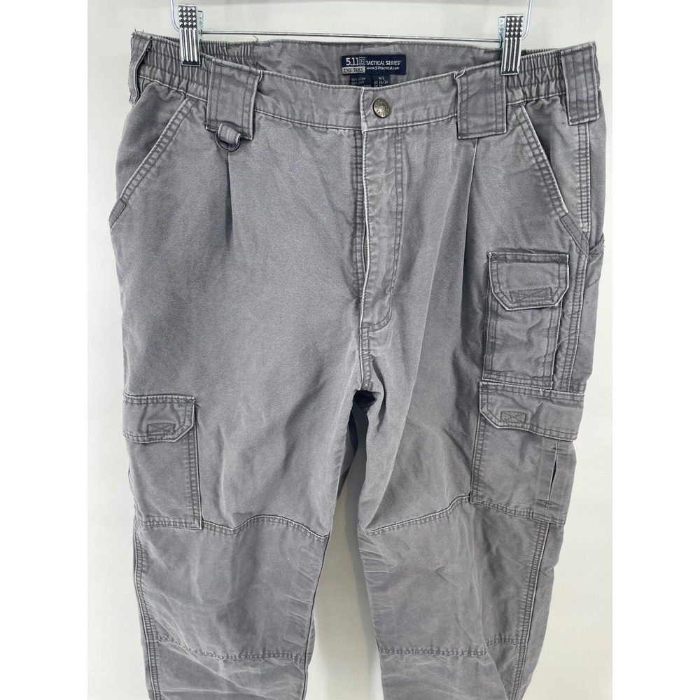 5.11 Tactical Cargo Pants Mens 36x34 Gray Excellent Cotton Canvas Work Utility